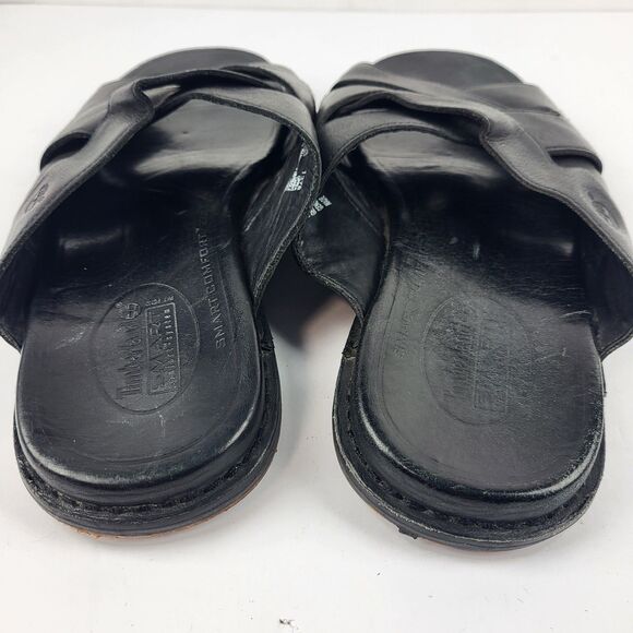 Vintage Timberland Smart Leather Slide Sandals Slip On Men\'s Size 12M Black main image 9